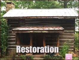 Historic Log Cabin Restoration  Boiling Springs, North Carolina