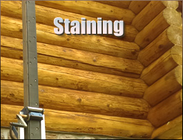  Boiling Springs, North Carolina Log Home Staining